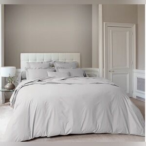 Anne de Solène: Vexin Cotton King Duvet Cover (Opaline)